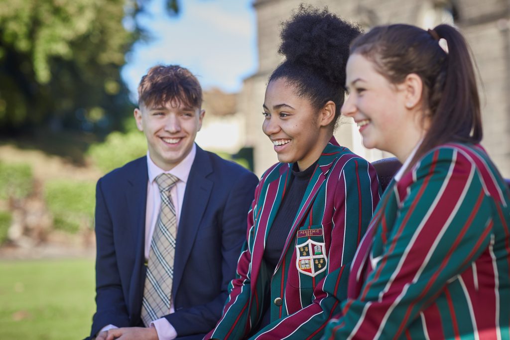 Benches Frot of School Sat - 6th form grope v2 | Woodhouse Grove School