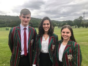 2018-19 prefects CJ, Imo, Alex close up